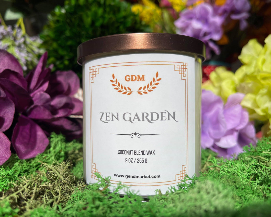 Zen Garden, handcrafted candle 9 Oz